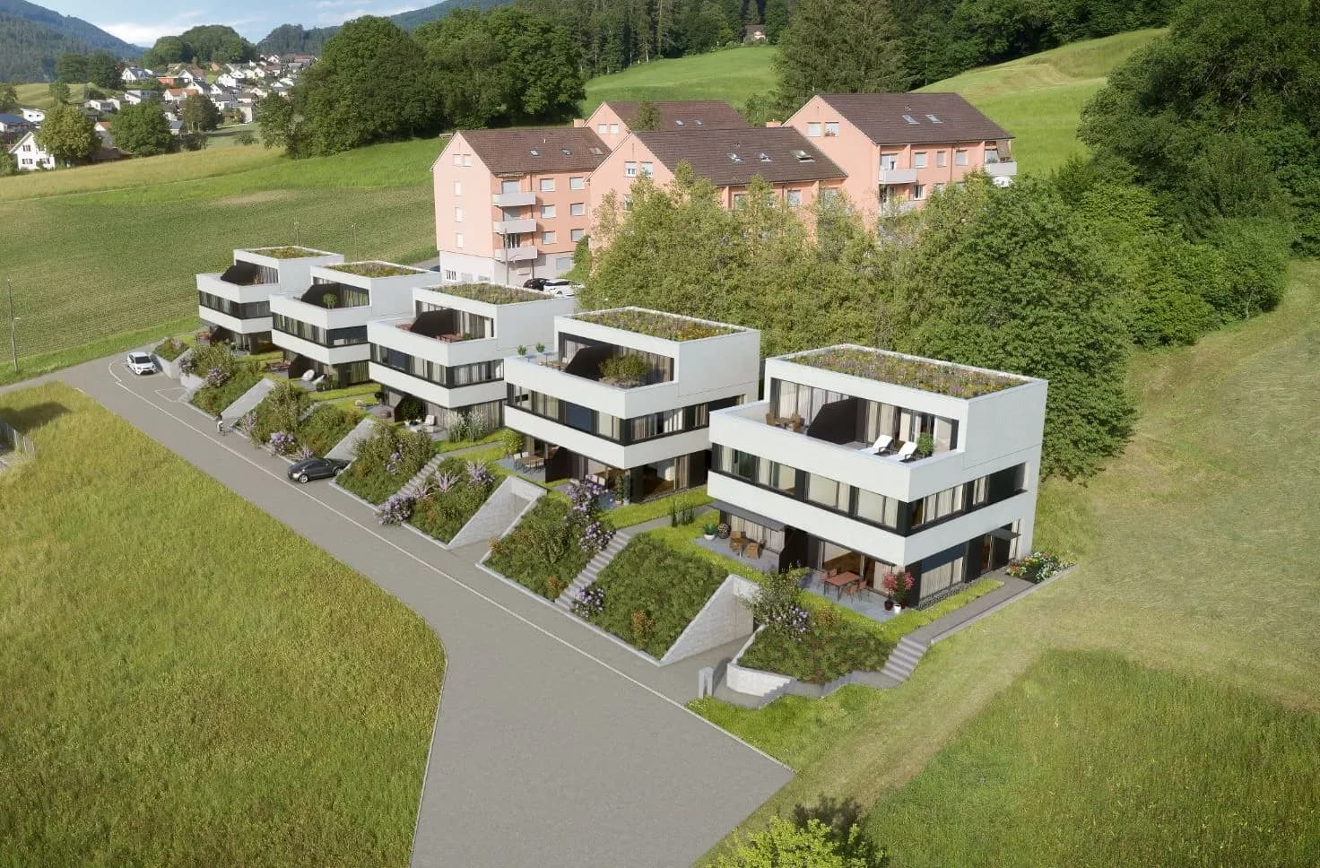 Exklusives 5.5-Zimmer-Neubau-Doppeleinfamilienhaus mit Weitsicht