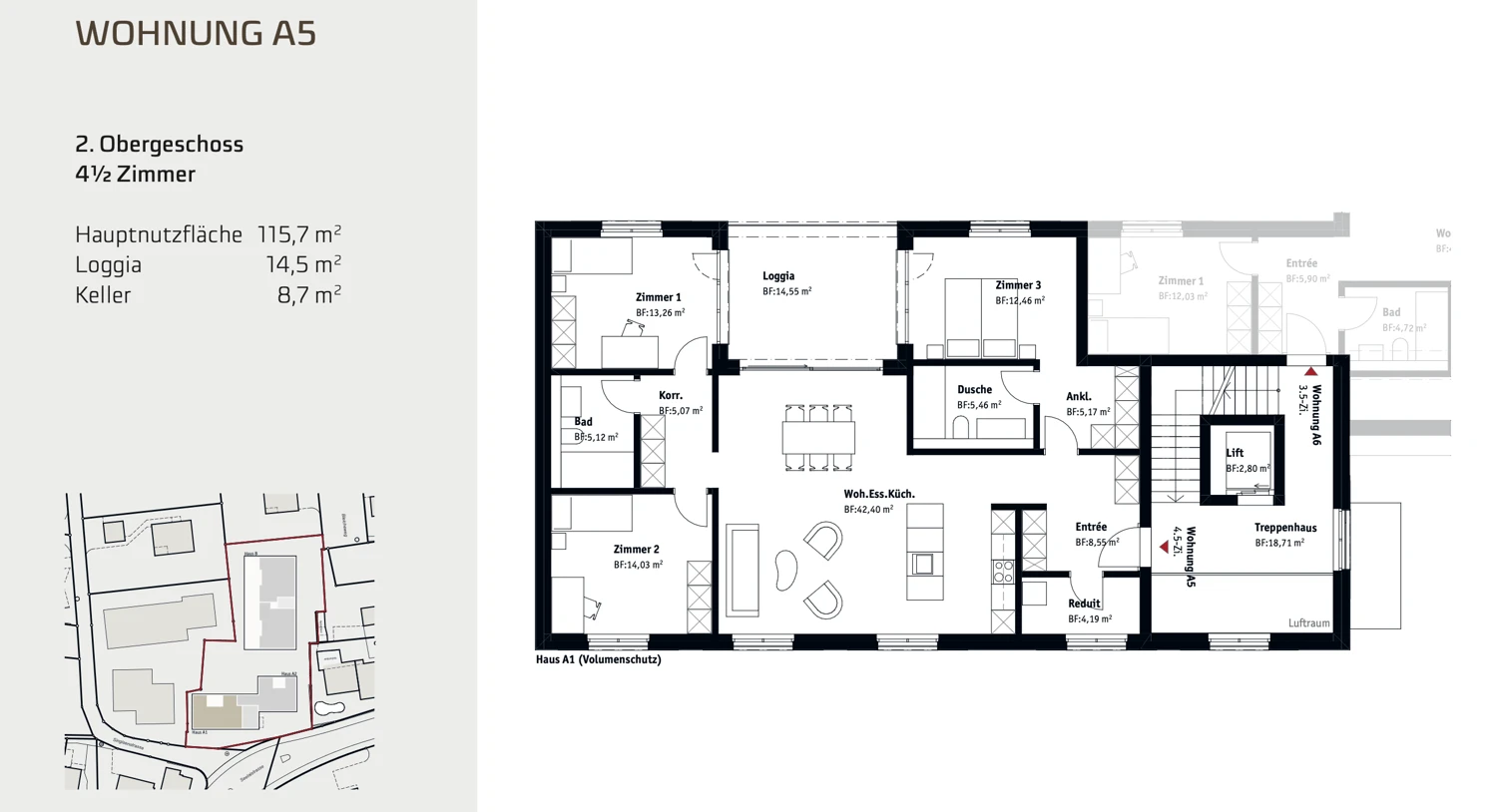Neubauprojekt in Muri AG  Moderne 4.5-Zimmer-Wohnung an bester Lage