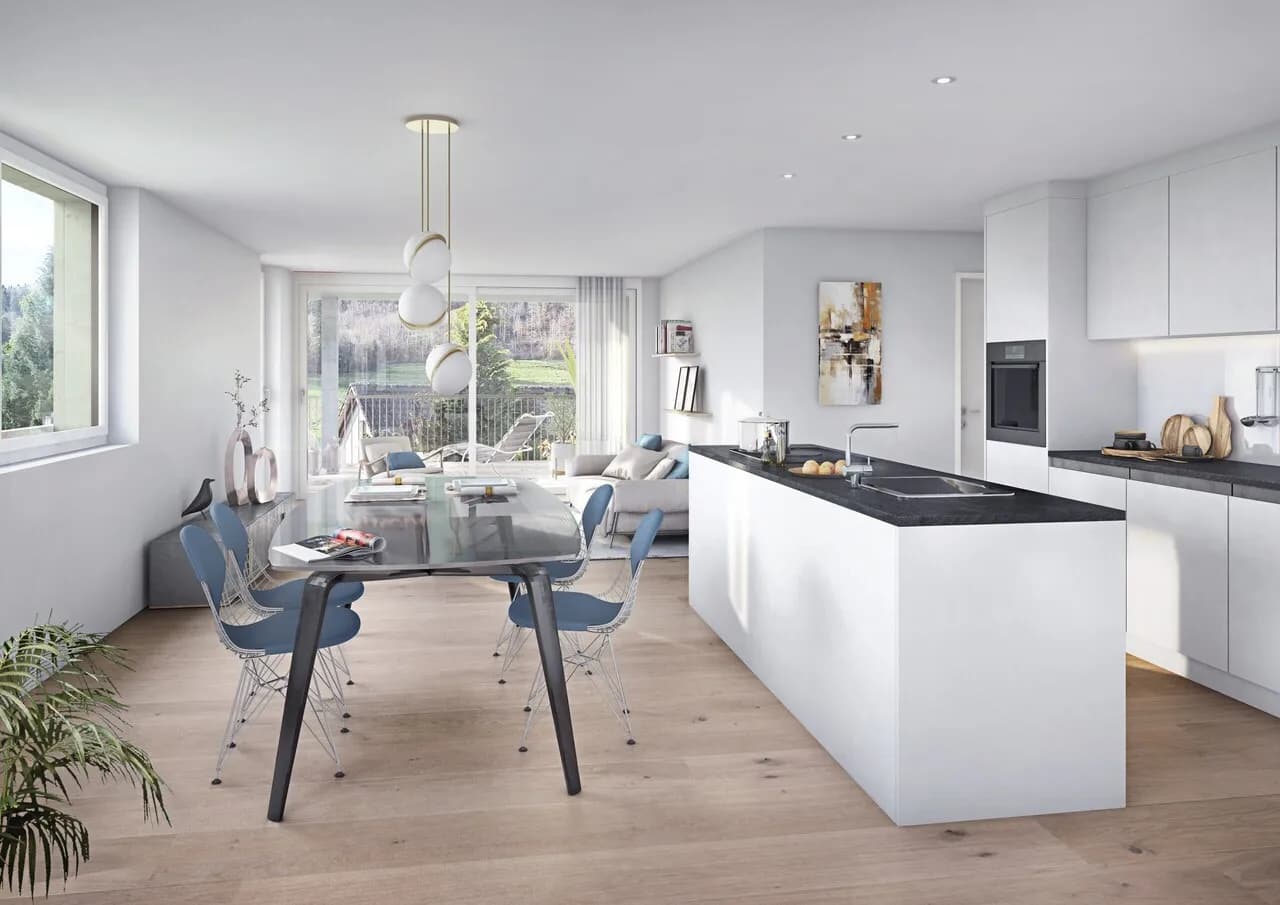 Moderne Familienwohnung mit schönem Garten