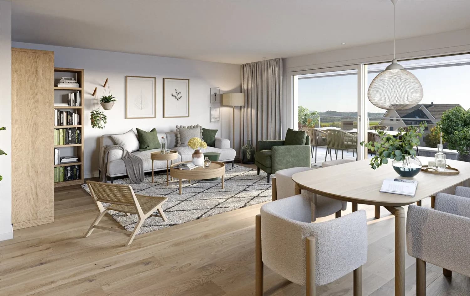 Moderne Neubauwohnung im Minergiestandard mit Waschturm