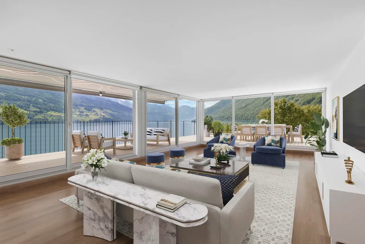 Exklusive 3.5-Zimmer-Maisonettewohnung mit "Seeanstoss" in Brunnen