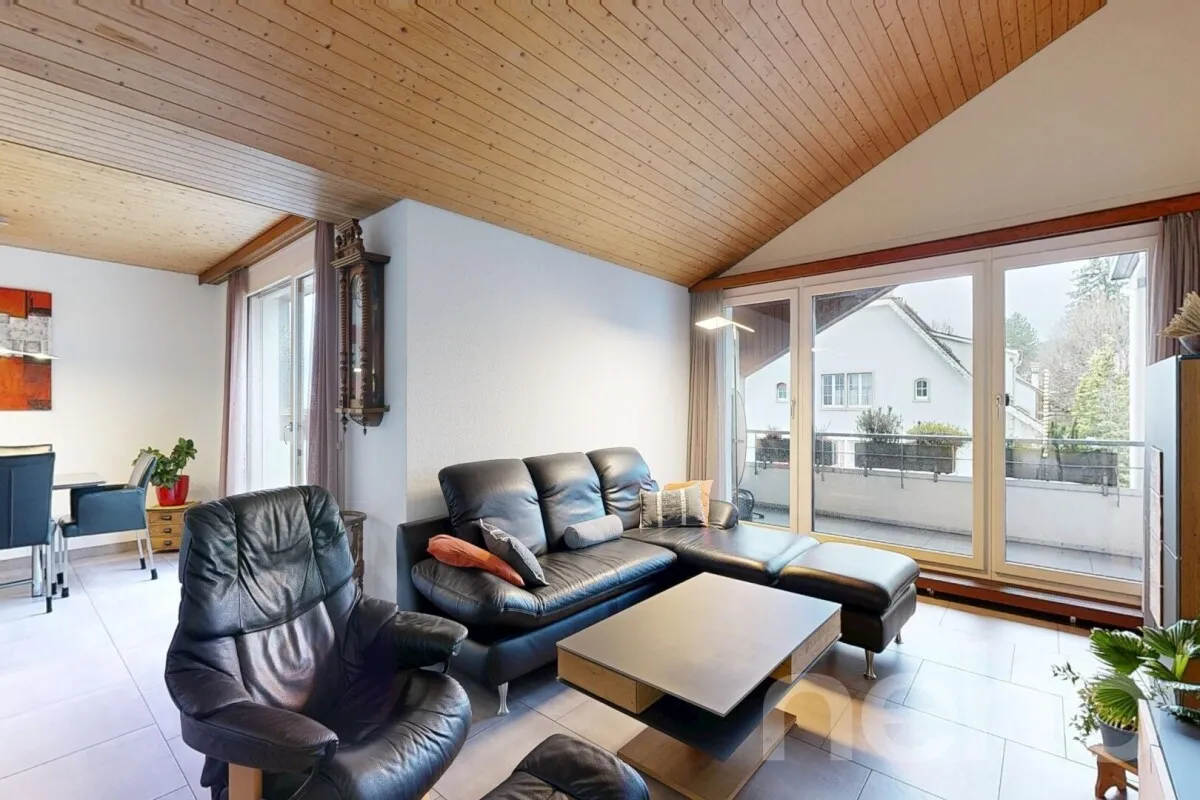 Grosszügige Attikawohnung mit Blick auf die Alpen