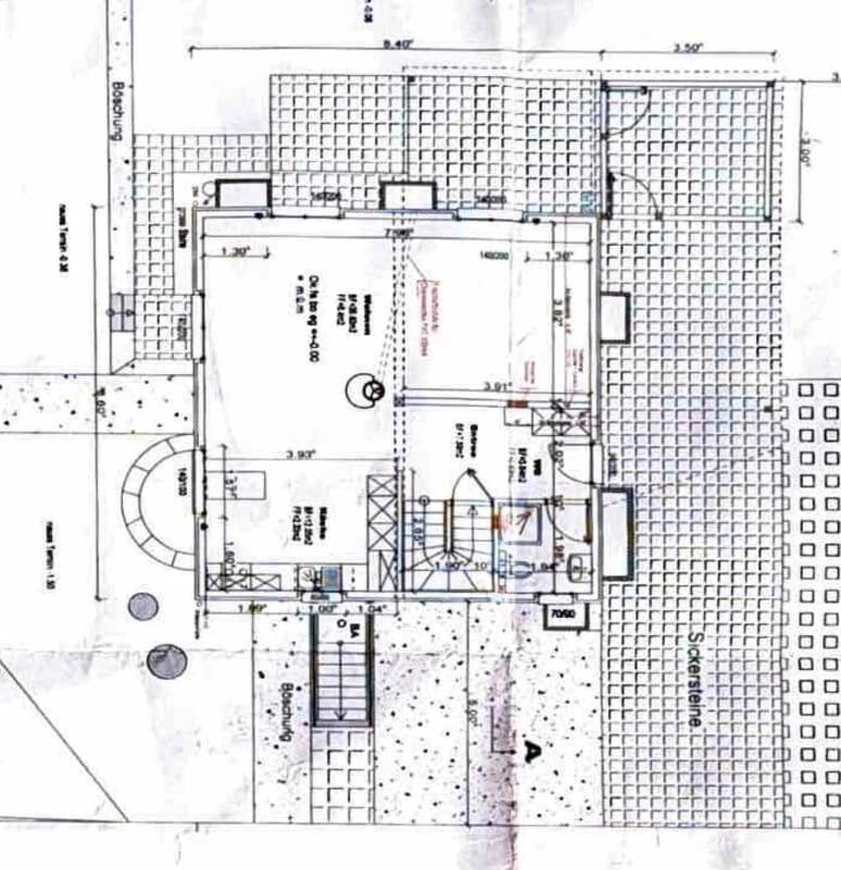 Einfamilienhaus mit separatem Eingang und Büro mit Toilette.