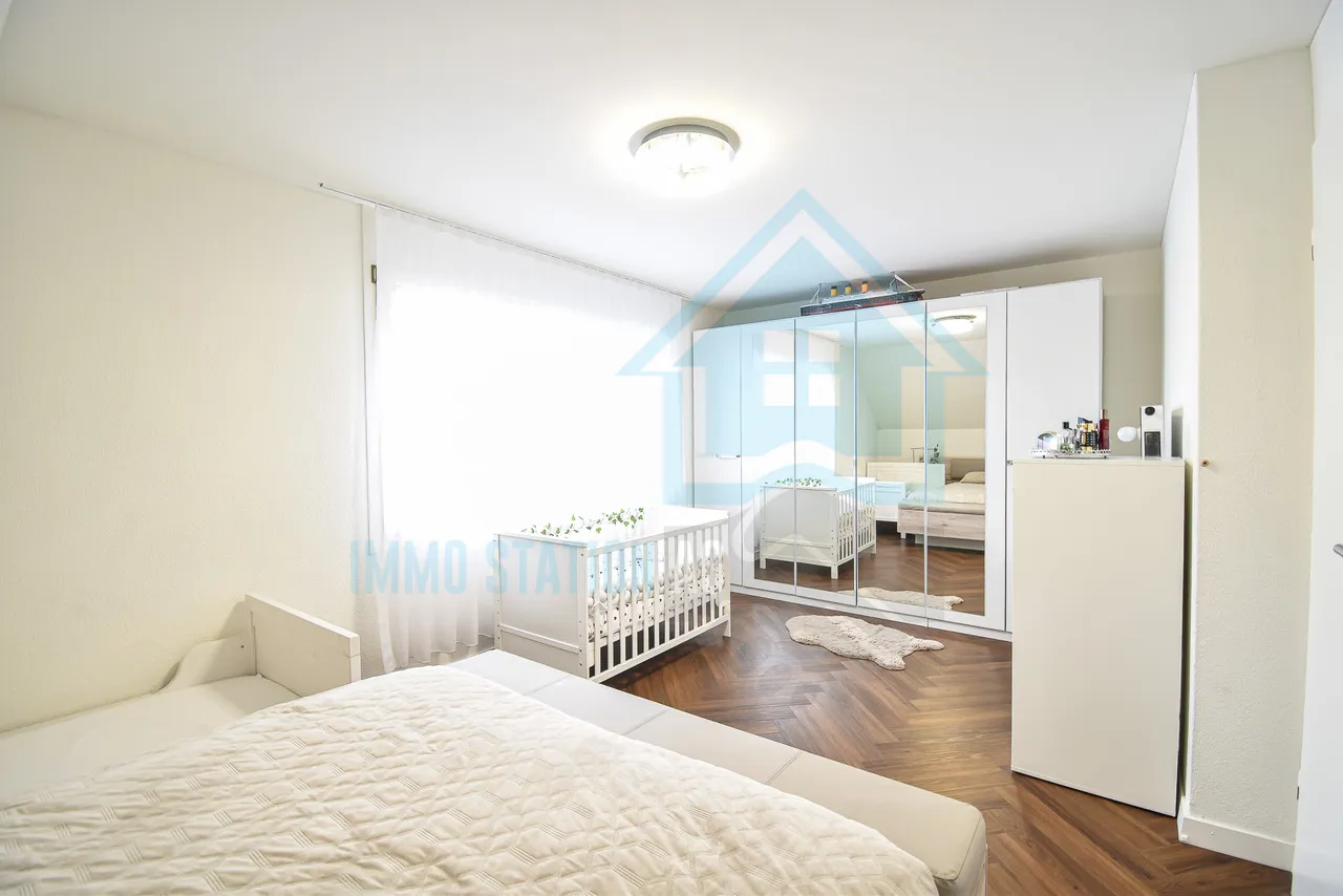 Stilvolle 4.5-Zimmer-Dachwohnung mit Loggia und Alpenblick in Burg AG