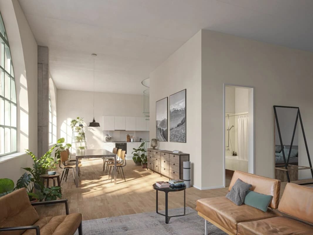 Aeschbachquartier Aarau - Hofhaus: Moderne 2.5 Zimmerwohnung