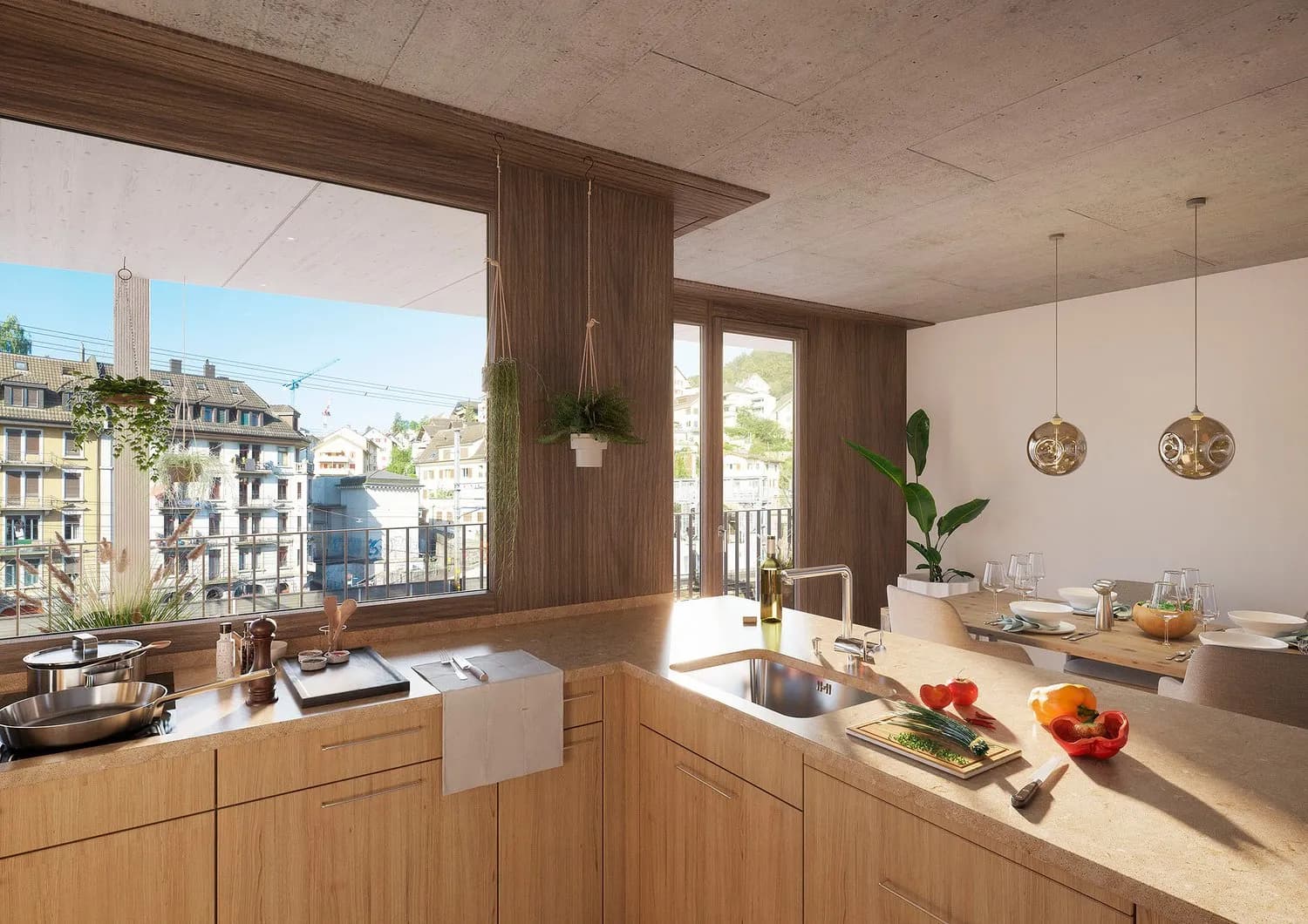 Stilvolle Wohnung mit Reussblick an zentraler Lage