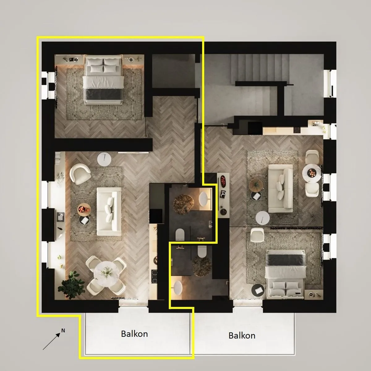 Moderne, kernsanierte und vollmöblierte 2- 2.5-Zimmer-Appartements in Altstetten.