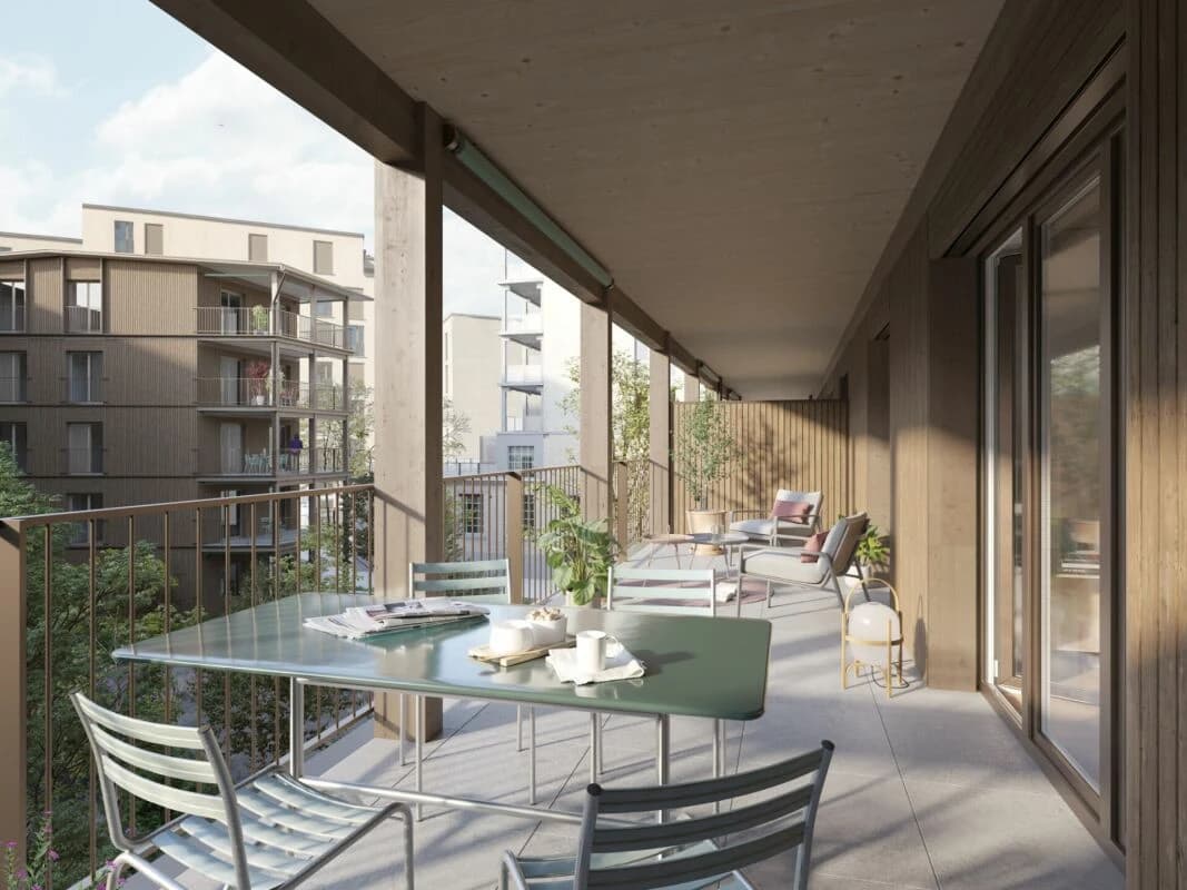 Aeschbachquartier Aarau - Hofhaus: Moderne 2.5 Zimmerwohnung