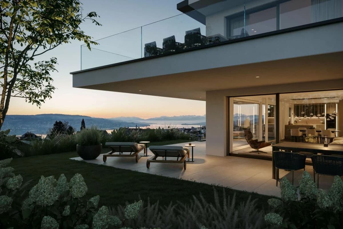 Traumhafte 5.5-Zimmer-Terrassenwohnung mit  See- und Bergsicht