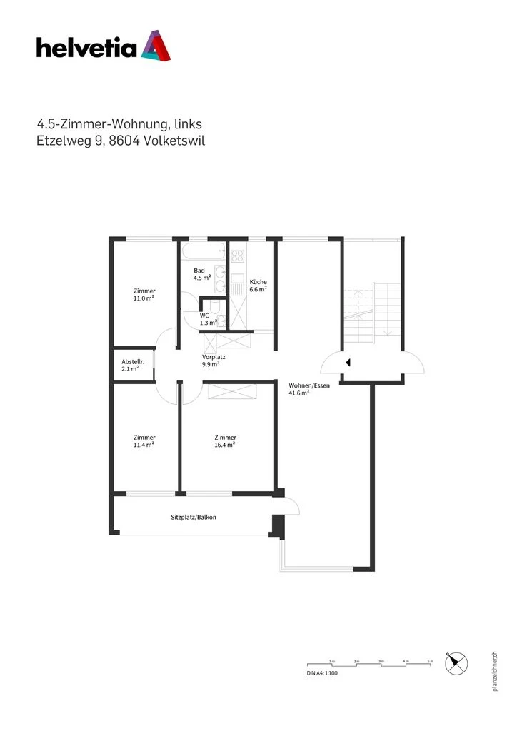 Grosse, schöne 4.5 Zimmerwohnung
