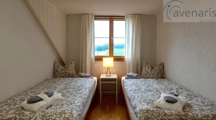Ruhiges Doppelzimmer in ländlicher Lage mit Gartenblick