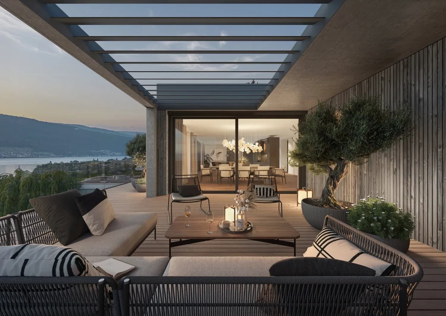 ARCHITEKTONISCHES MEISTERWERK: 5.5 ZIMMER GARTENWOHNUNG MIT HERRLICHR WEITSICHT IN GEROFLINGEN