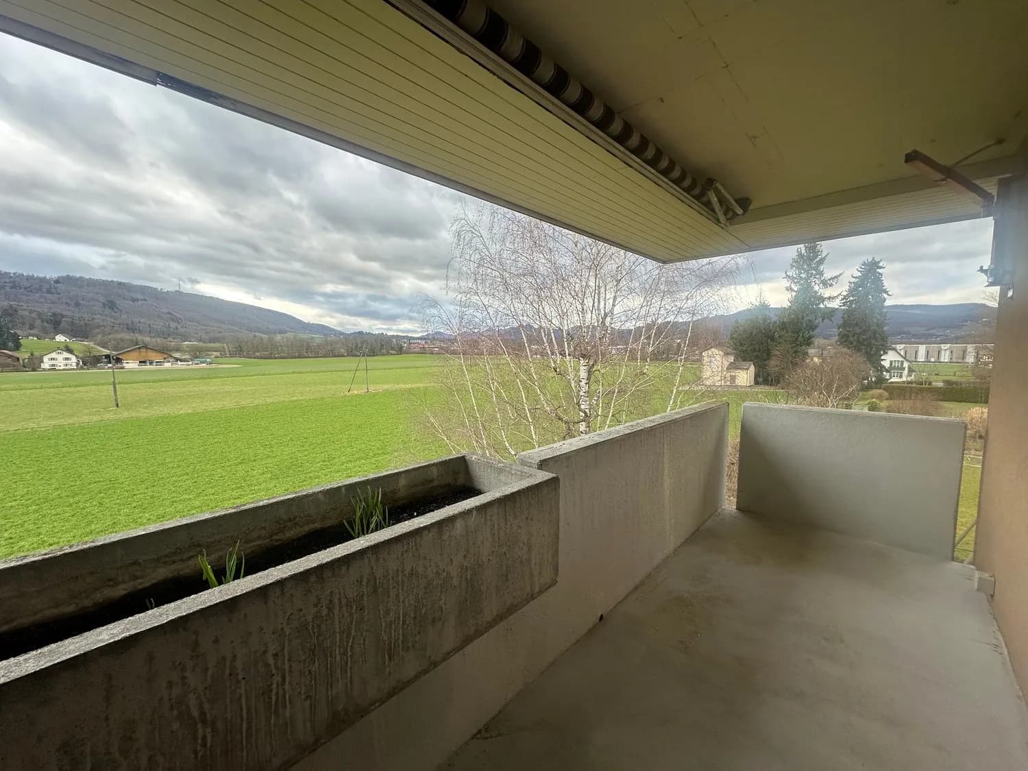 Steuergünstige und helle 3.5-Zimmer Wohnung mit Balkon und freiem Blick ins Grüne in Däniken