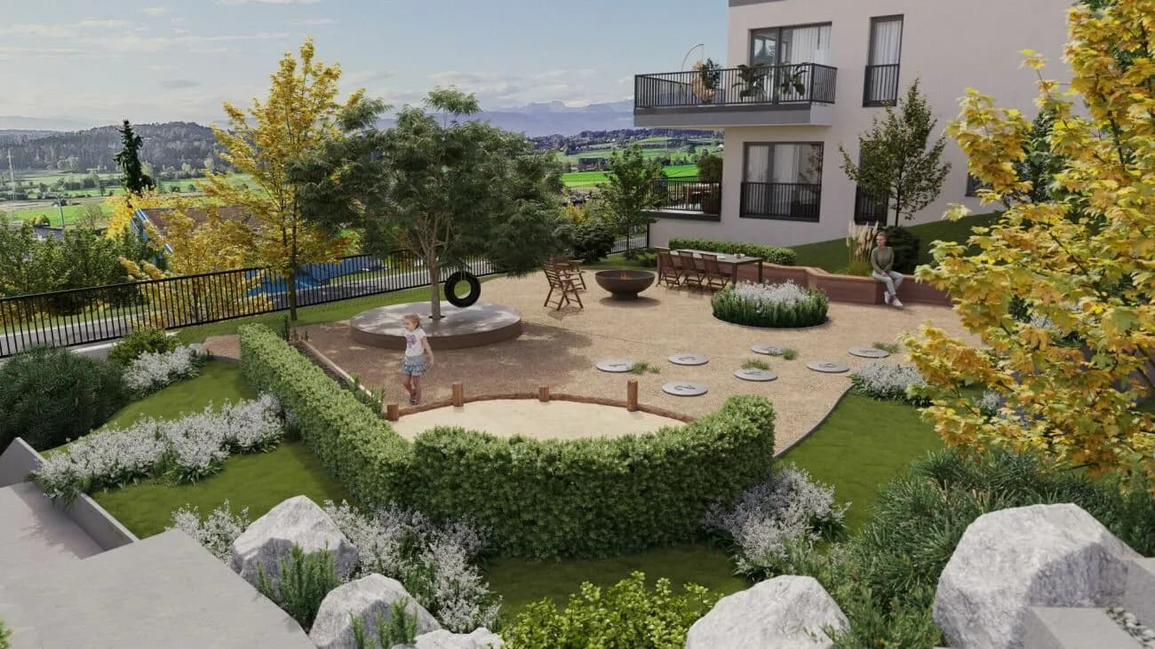 Moderne Skulptur mit Weitsicht: Neubauwohnungen am Galtberg