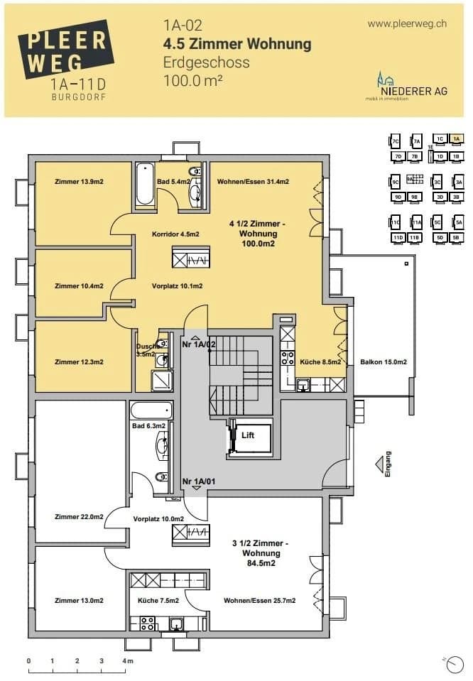 Lichtdurchflutete 4.5-Zimmerwohnung