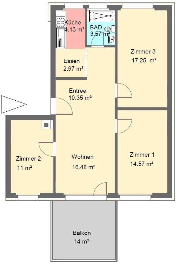 Grosszügige, helle Wohnung inkl. Wintergarten