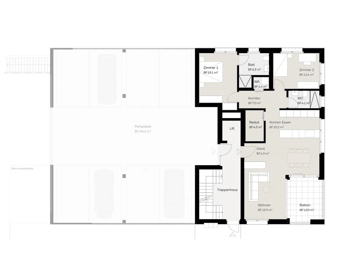 Neubauprojekt "Buchen 64"- letzte 3.5-Zi. Wohnungen