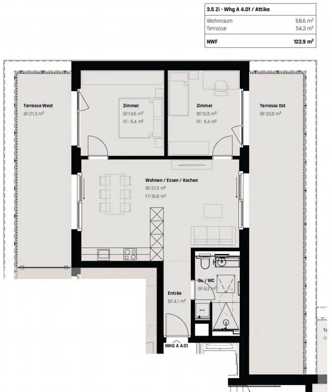 Wohnen mit Weitsicht: Exklusive 3.5-Zimmer Attikawohnung in St. Gallen