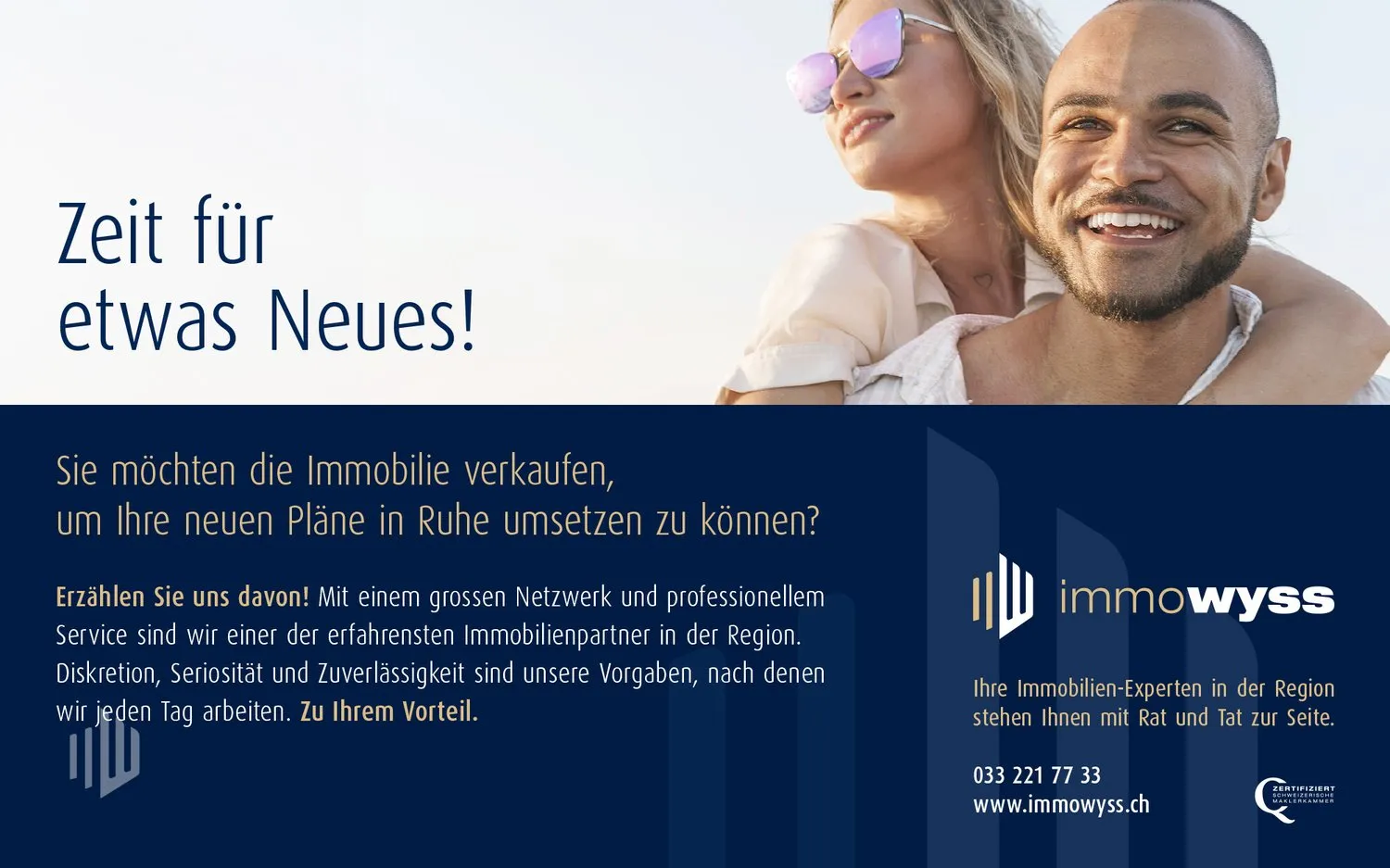 ImmoWyss -  Wohnen über dem Brienzersee mit unverbaubarer Seesicht