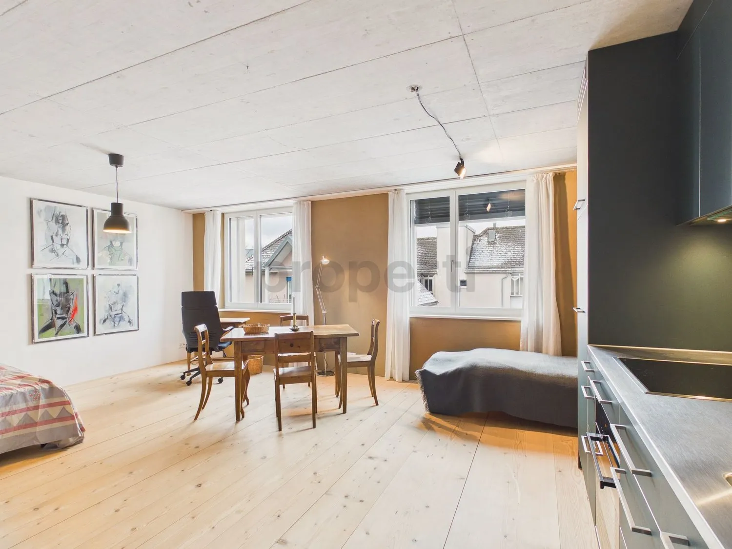 Modernes 1.5-Zimmer-Single-Room mit stilvoller Möblierung, Wetzikon ZH