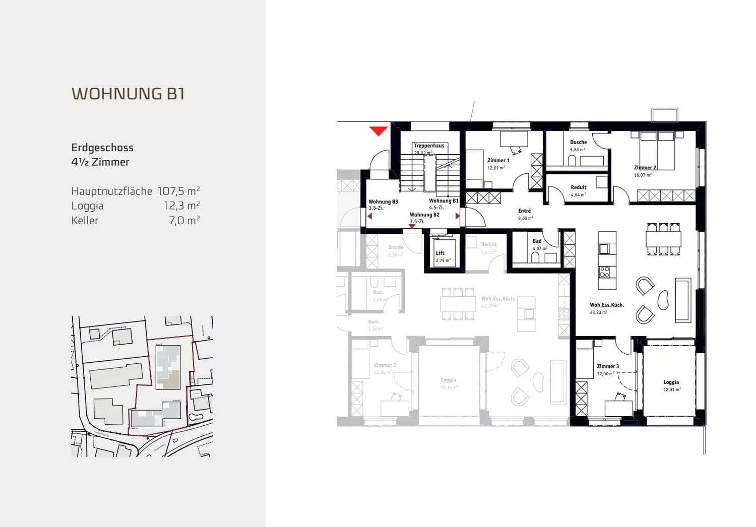 Hochwertige 4.5-Zimmer-Neubauwohnung in privilegierter Lage  Muri AG