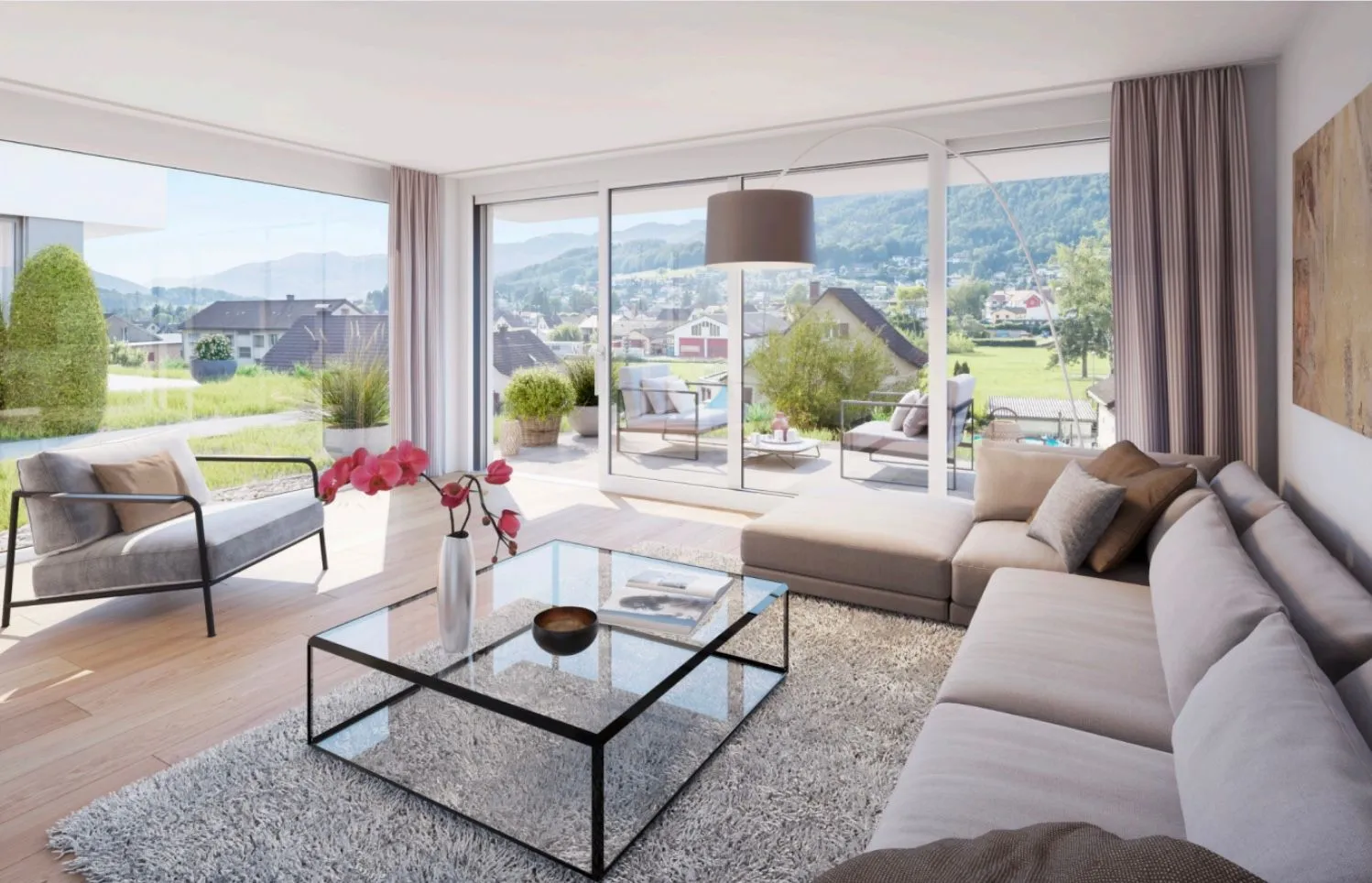 Exklusives 5.5-Zimmer-Neubau-Doppeleinfamilienhaus mit Weitsicht