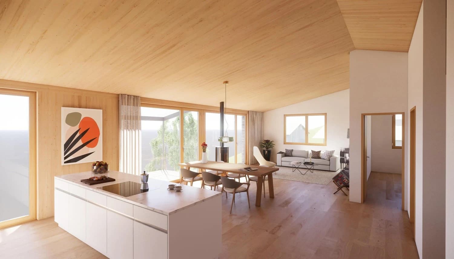 Ökologische 4.5-Zimmer Dachwohnung in Wienacht-Tobel (Neubau)