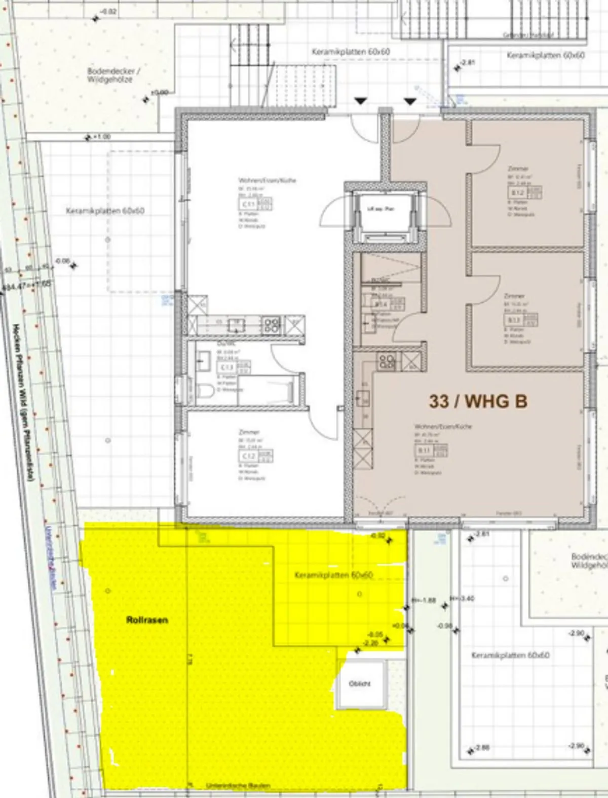 NEUBAU AN TOPLAGE MIT GROSSZÜGIGEM SITZPLATZ (88 M²) SOWIE EIGENER WASCHKÜCHE UND KELLER (23 M²) DIE WOHNUNG KANN AUF WUNSCH AUCH MÖBLIERT GEMIETET WERDEN.