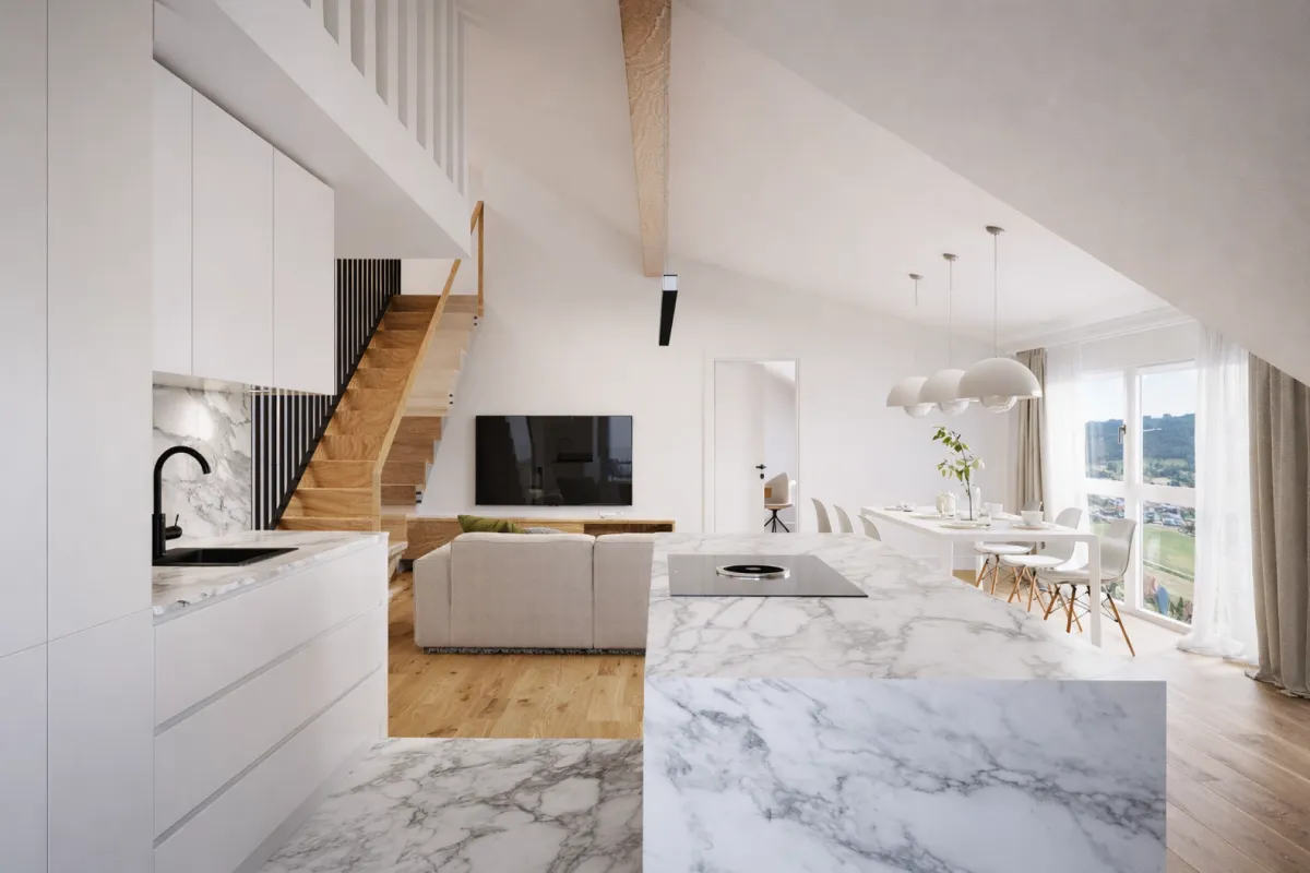 5.5-Zimmer-Dachwohnung mit Galerie & Dachterrasse