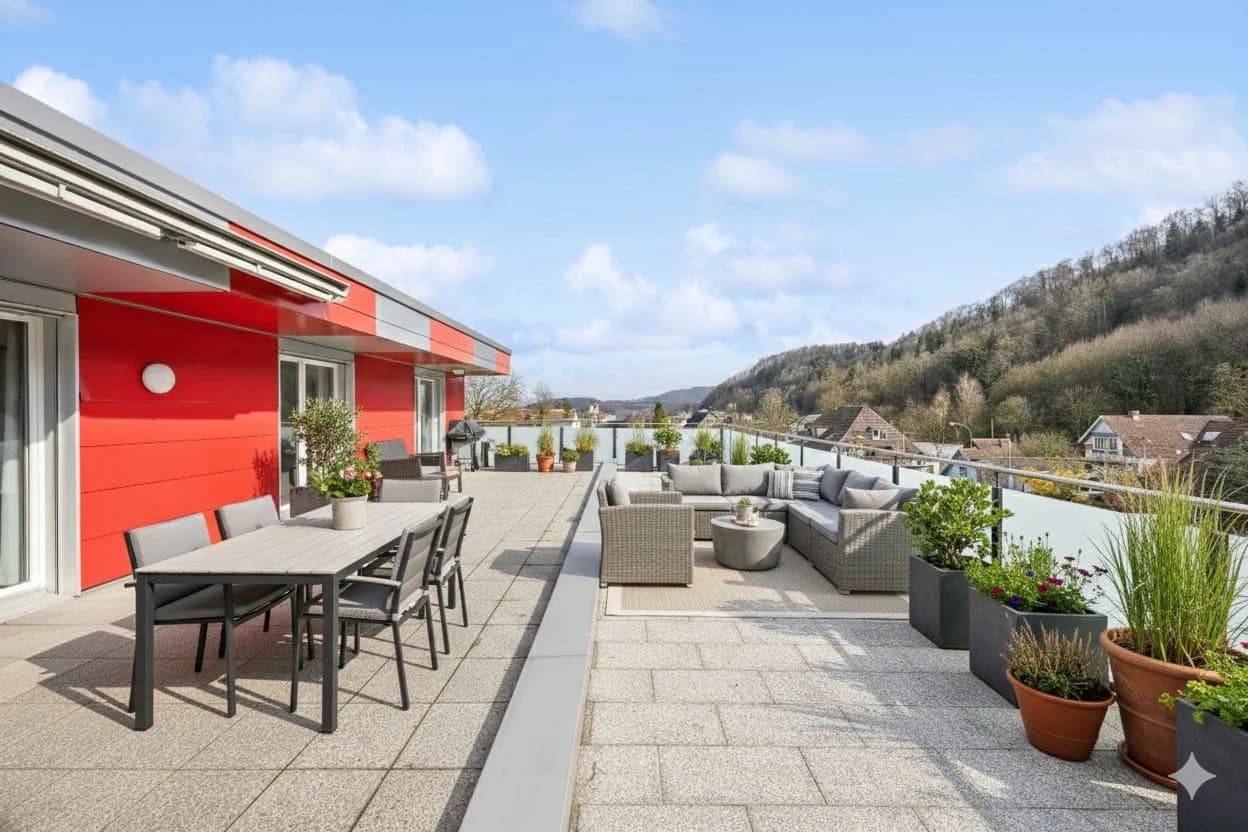 4.5-Zimmer-Attikawohnung mit grosser Dachterrasse!