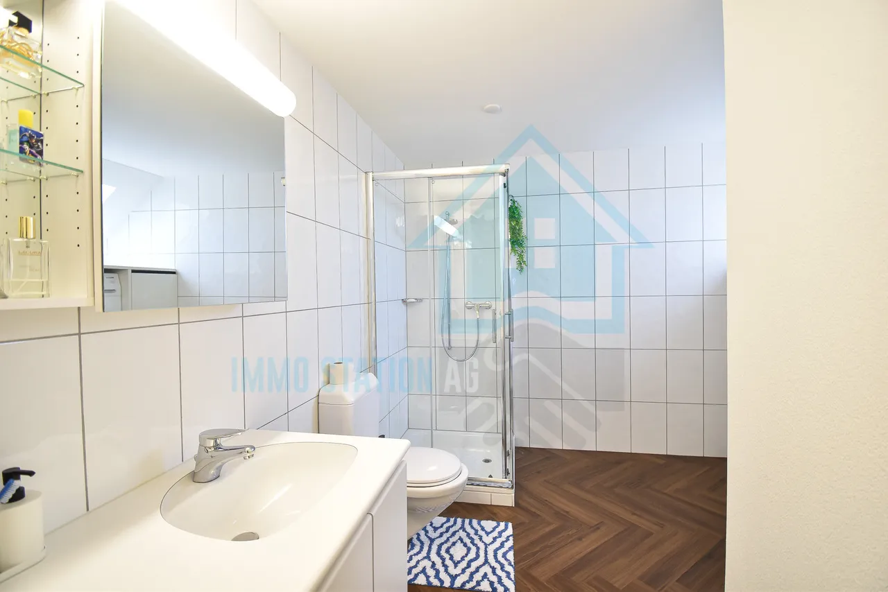 Stilvolle 4.5-Zimmer-Dachwohnung mit Loggia und Alpenblick in Burg AG