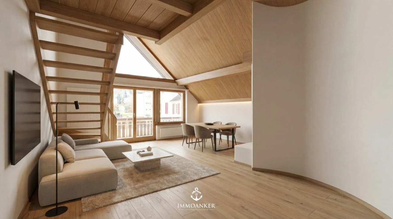 Lichtdurchflutete 4.5-Zimmer-Wohnung mit hoher Raumhöhe und Cheminée in Bottmingen