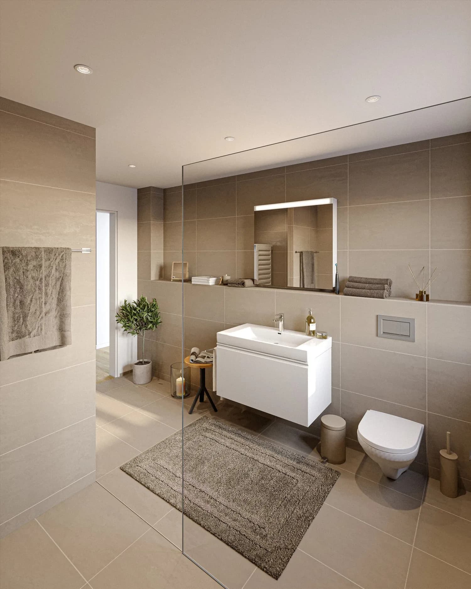 Moderne Neubauwohnung im Minergiestandard mit Waschturm