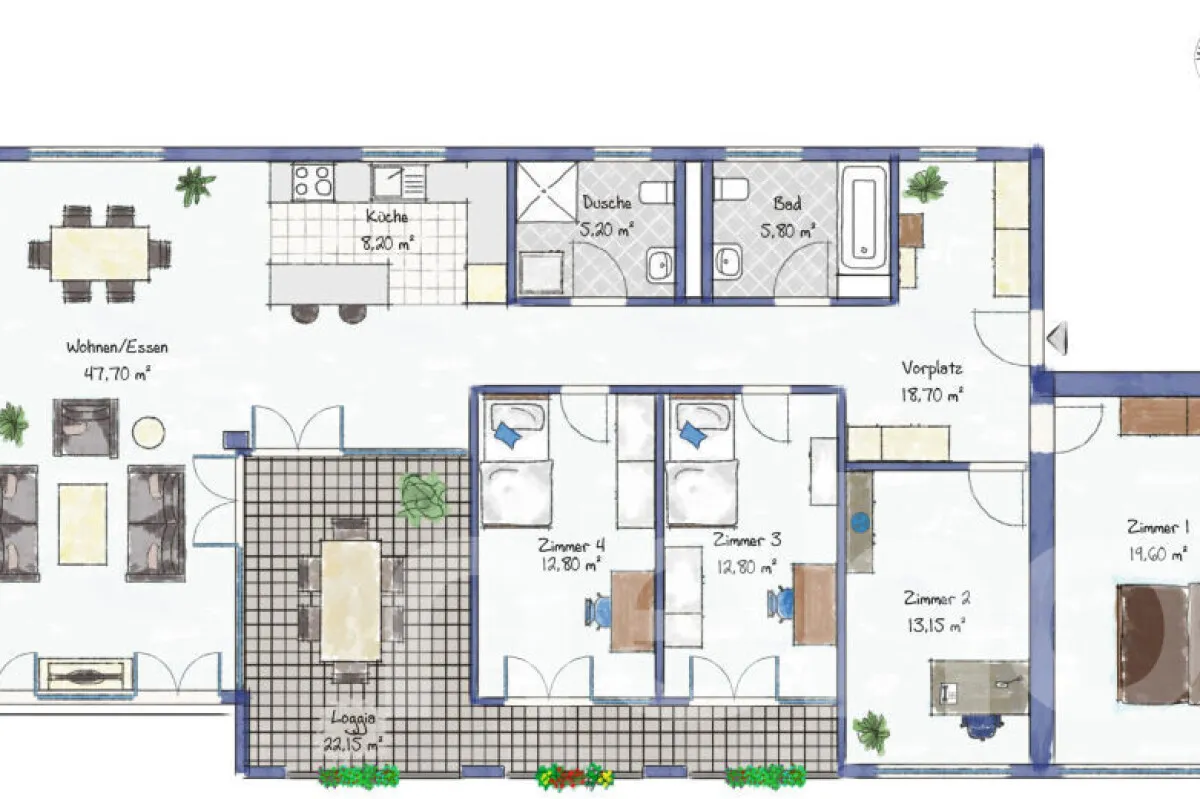 Grosszügige 5.5-Zimmer Wohnung mit grosser Loggia in Schlieren
