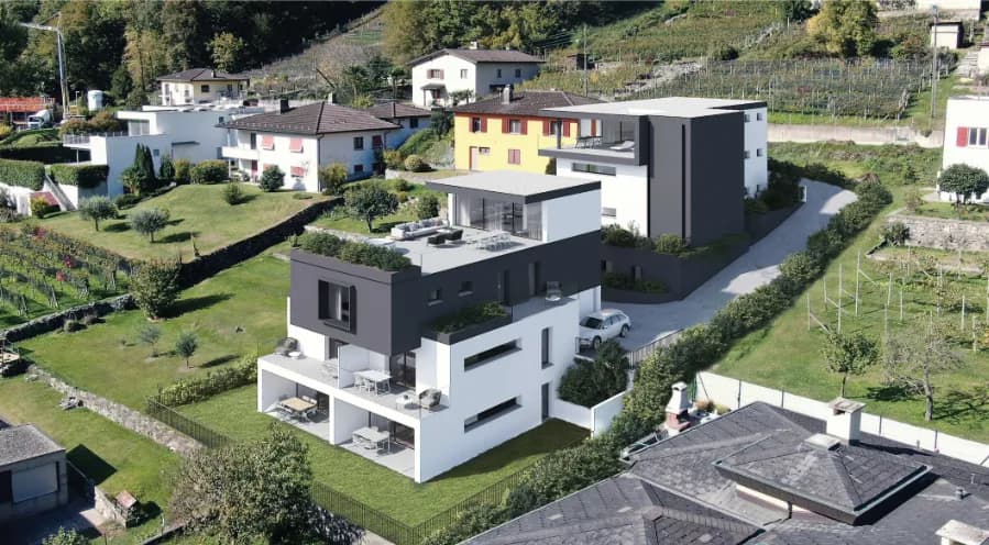 Moderne 2,5-Zimmer-Neubauwohnung in LuminoModerno appartamento di 2,5 locali di nuova costruzione a Lumino