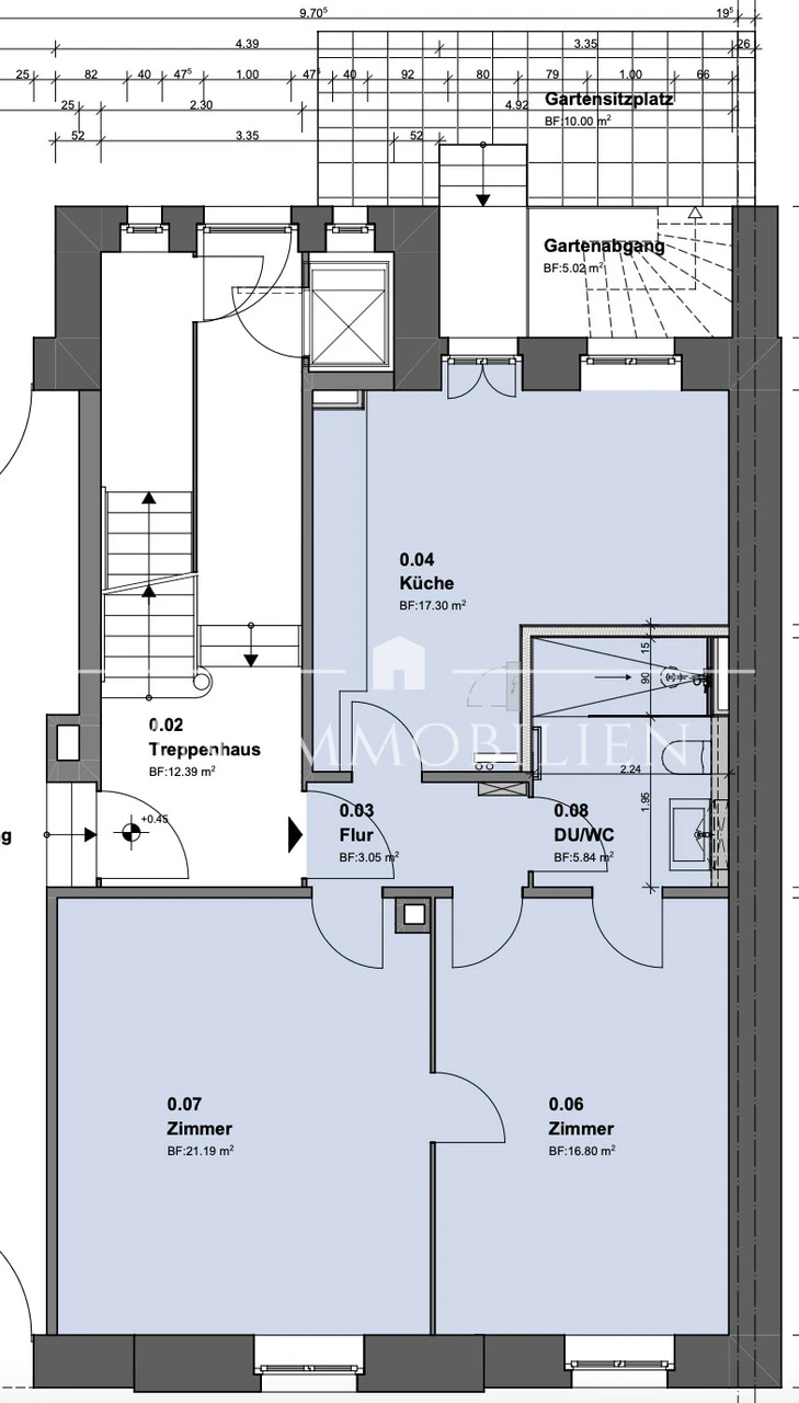 Exklusive 2.5-Zimmer-Wohnung mit Gartensitzplatz nahe Messe Basel