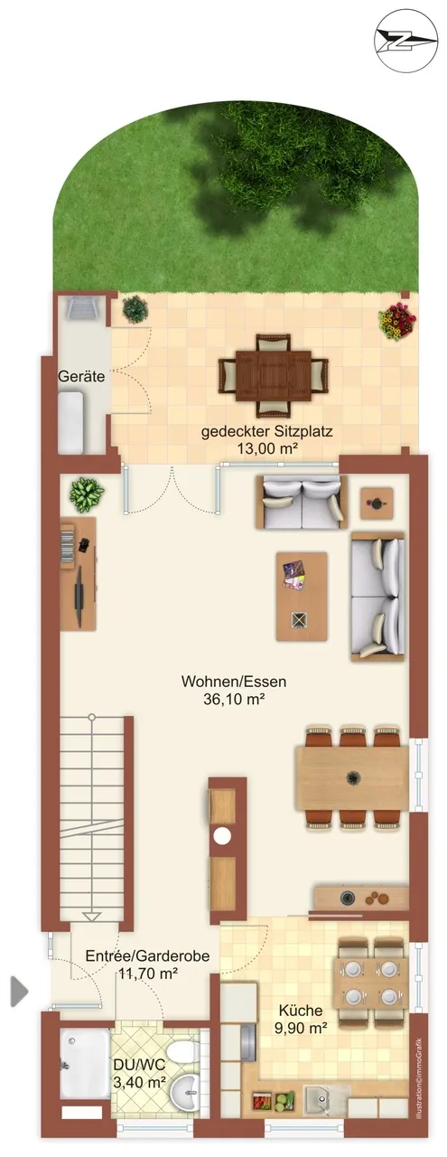 4½-Zi-Gartenmaisonette-Wohnung im Herzen Willisau