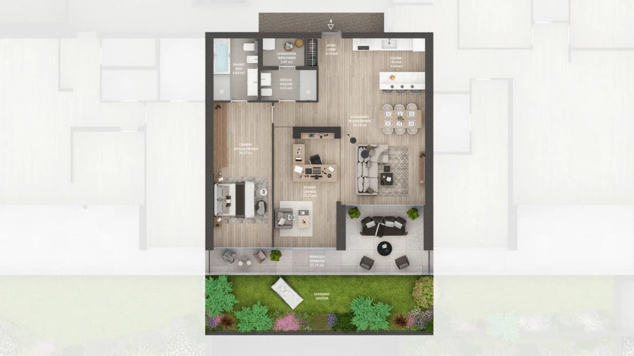 Porta al Paradiso - Locarno Monti - 3.5-Zimmer-Erdgeschoss-Wohnung (W4)