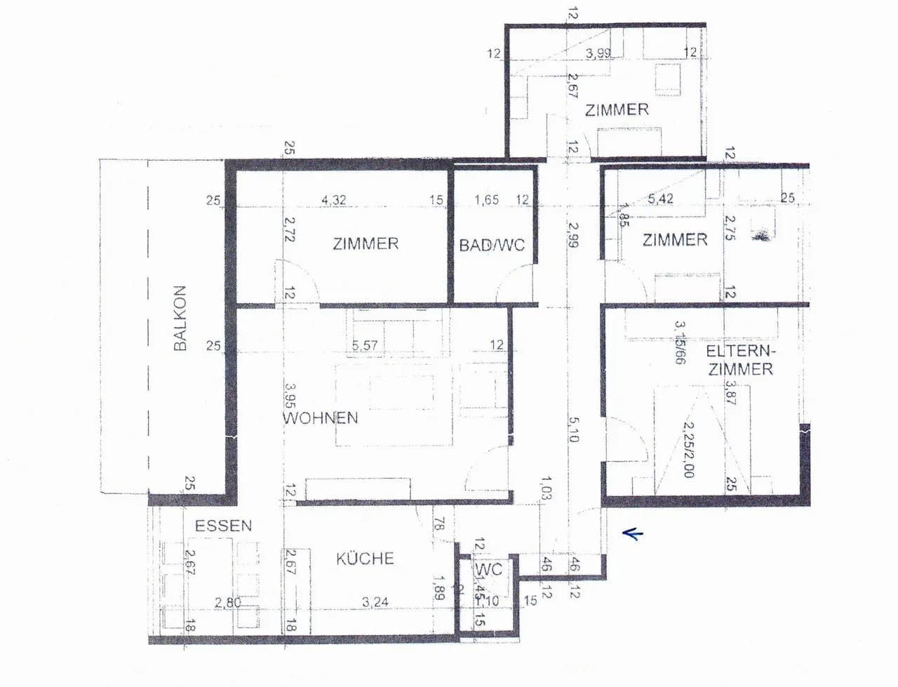 Attraktive 5.5-Zimmer-Wohnung mit wunderschönem Blick ins Grüne