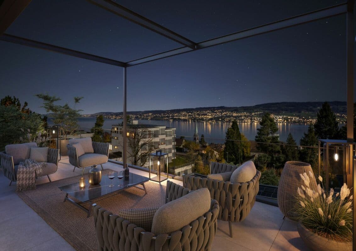 Ein Refugium über dem Zürichsee - auf zwei Ebenen